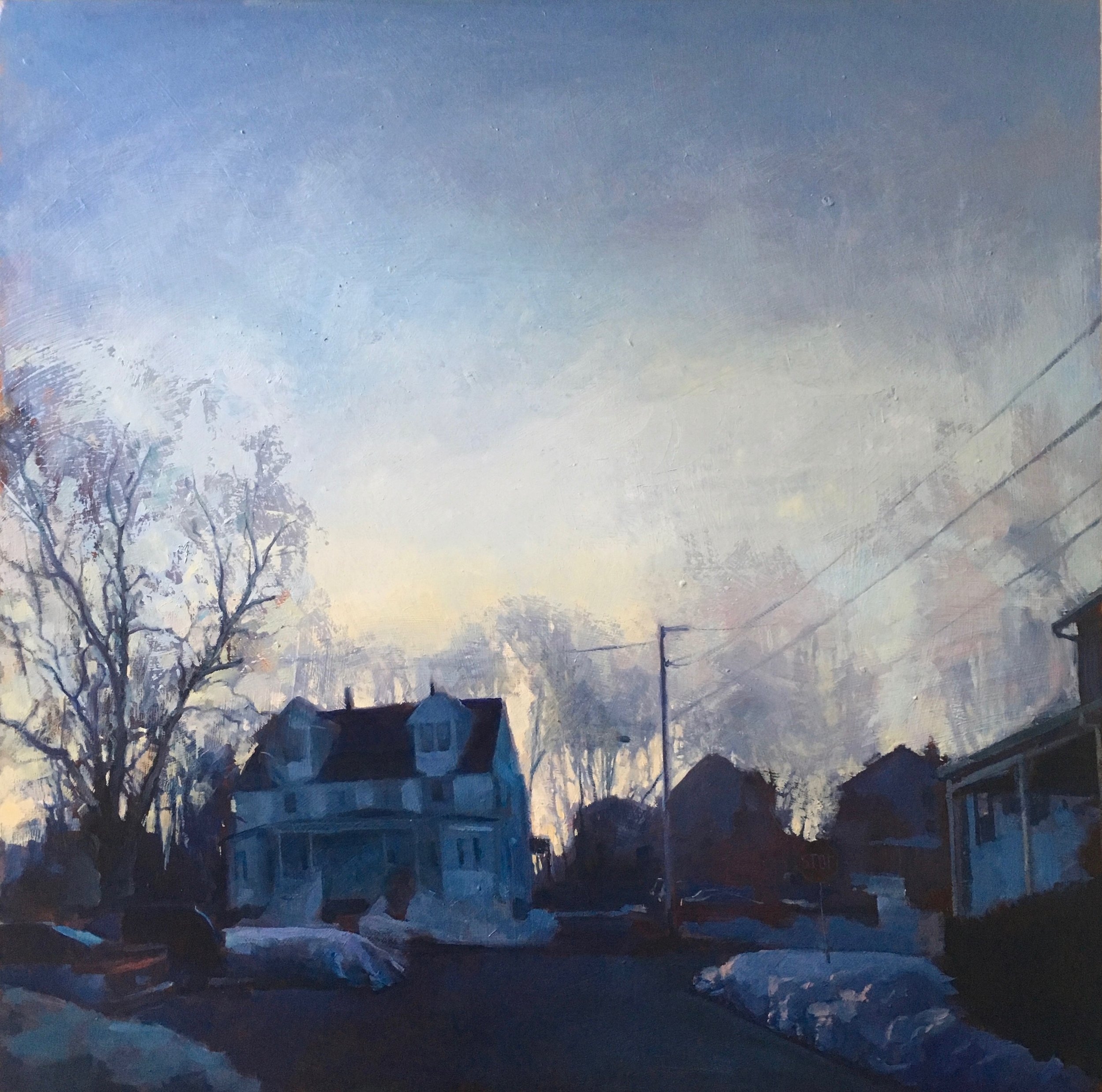East Concord, oil on panel, 2'x2', 2018