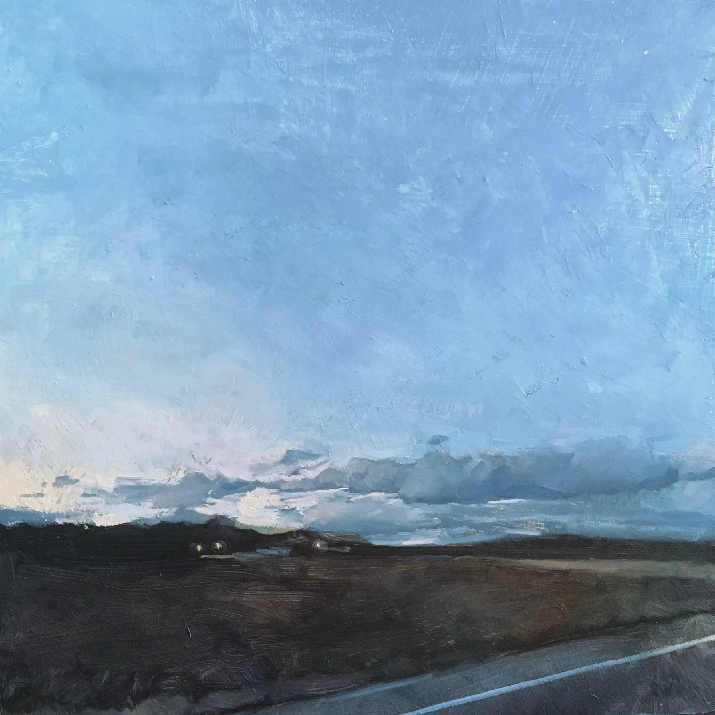 Behind the Horizon, oil on panel, 12"x12", 2018