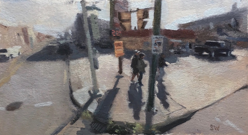 101 South Conkling Street, oil on paper, 3x5.5”, 2019