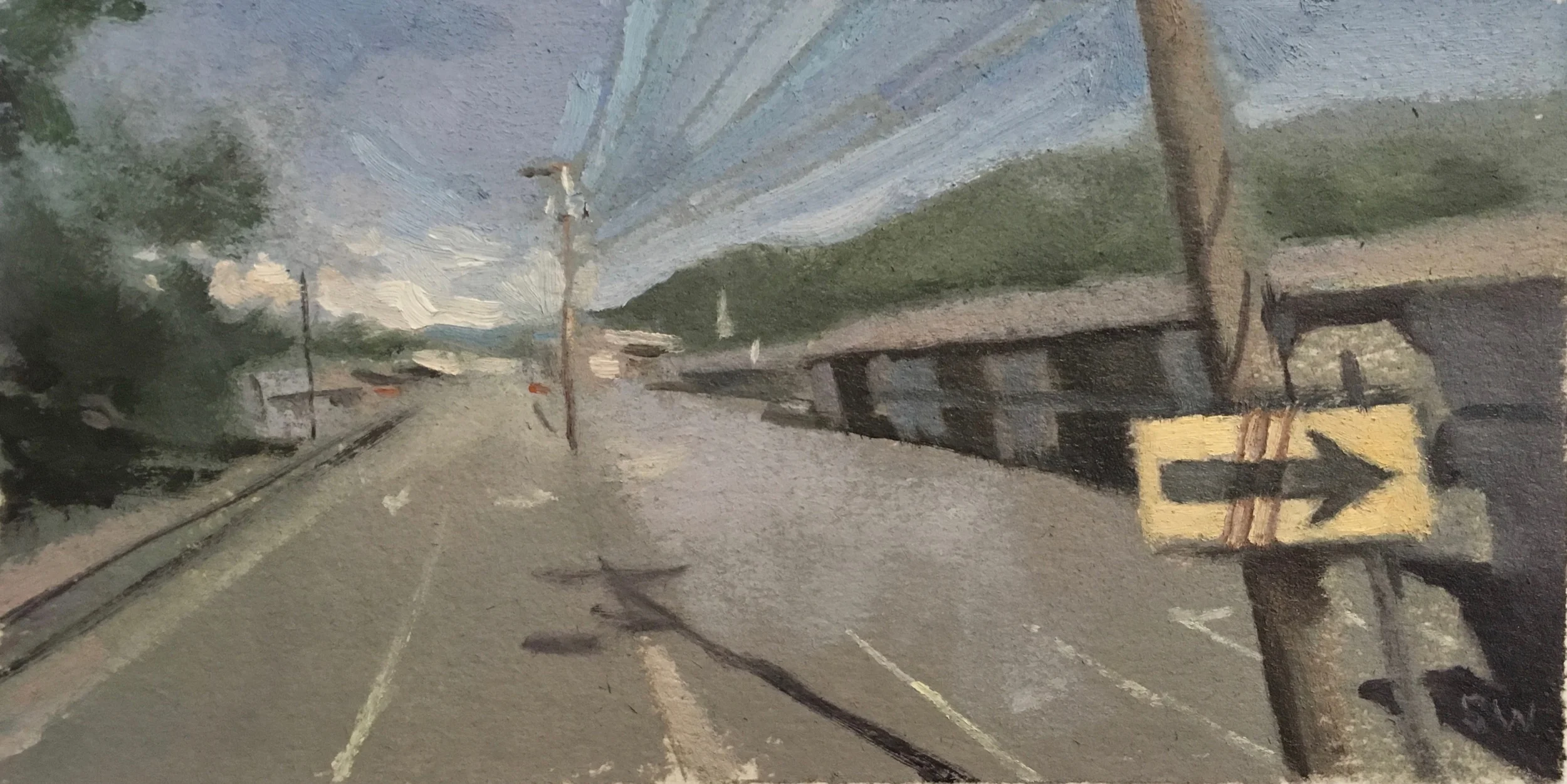 Sylva, oil on paper, 3x5.5”, 2019