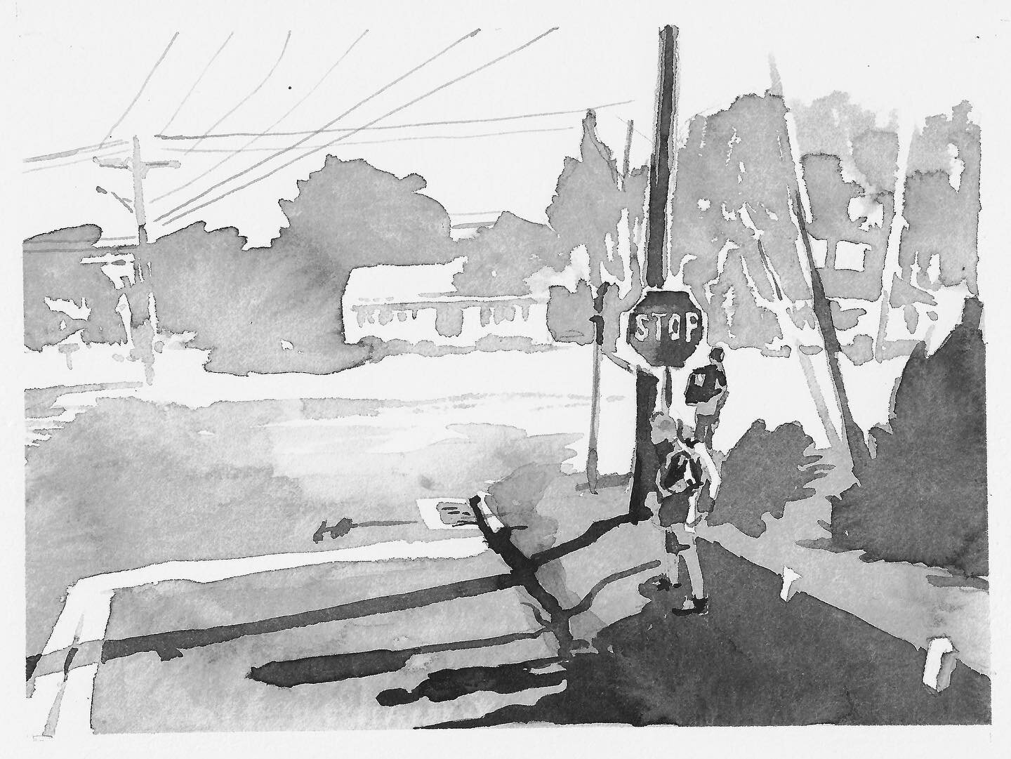 Day 30 of #inktober 
2 Geer Street
Cromwell, Connecticut 

#googlemaps #googlestreetview #streetview #inktober2022 #ink #inkdrawing #drawing #sketch #painting #watermedia #art #illustration #landscape #cityscape #landscapepainting #cityscapepainting 