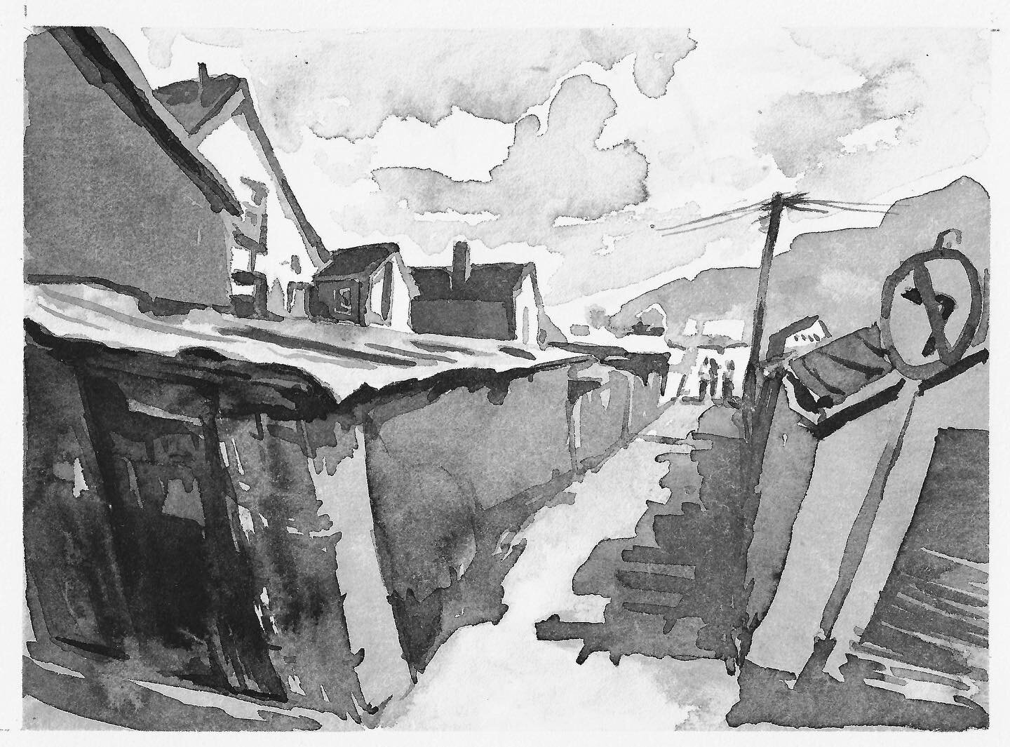 Final day of #inktober
Farm Road
Gelli, Wales

#googlemaps #googlestreetview #streetview #inktober2022 #ink #inkdrawing #drawing #sketch #painting #watermedia #art #illustration #landscape #cityscape #landscapepainting #cityscapepainting #timelapse #