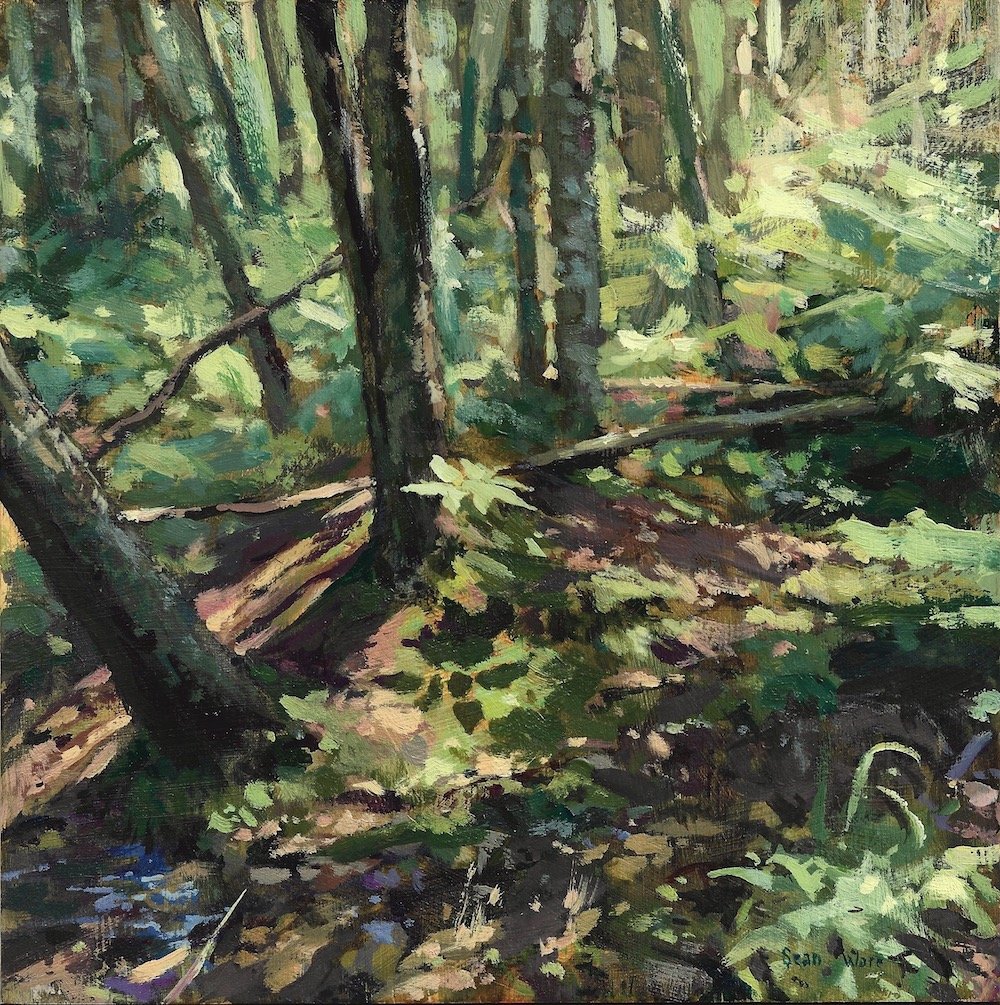 Vernal Pool,  acrylic on panel, 8x8"