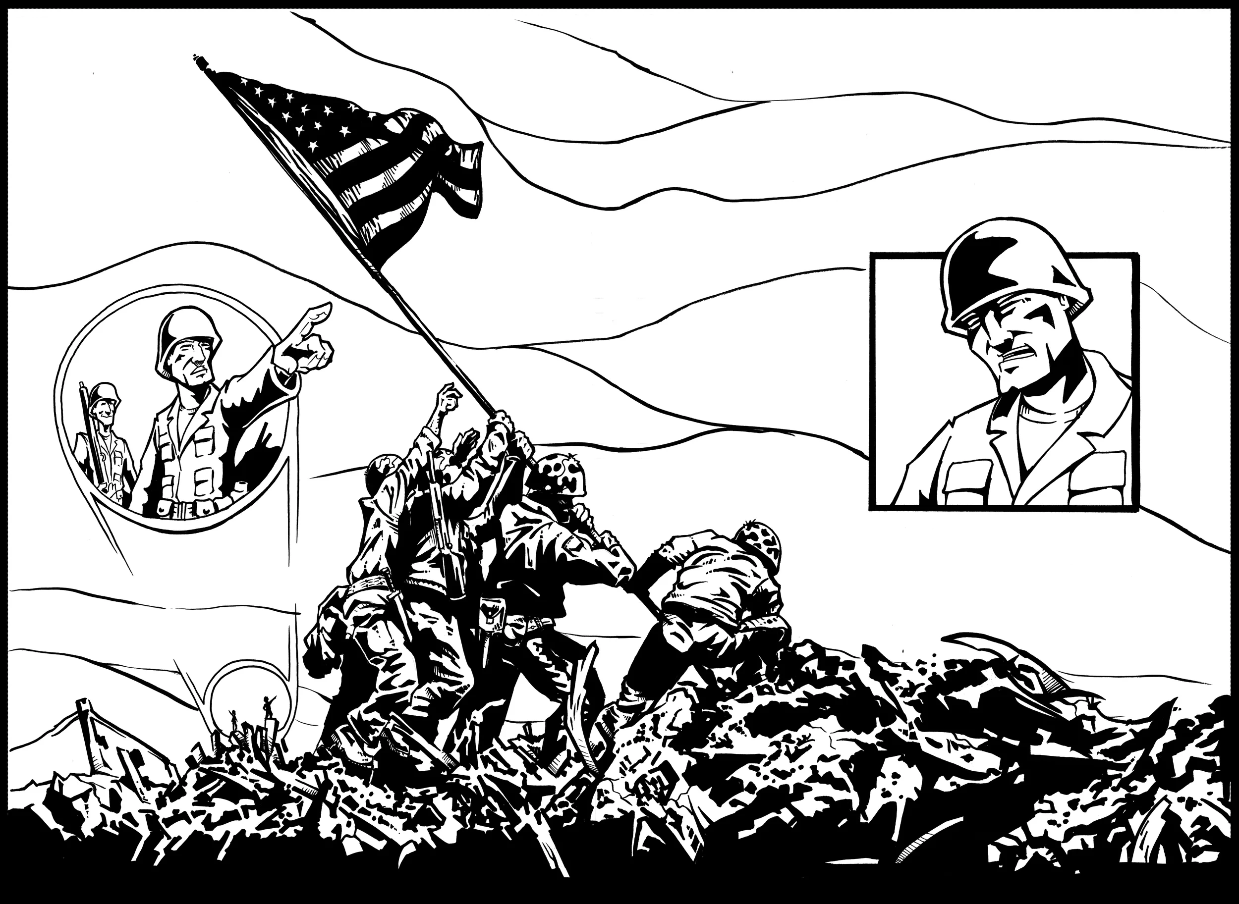 This comic book can be purchased here American Defenders: Marines
