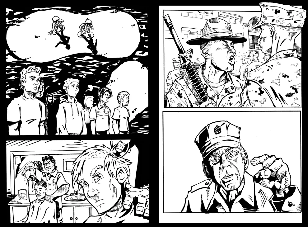 This comic book can be purchased here American Defenders: Marines