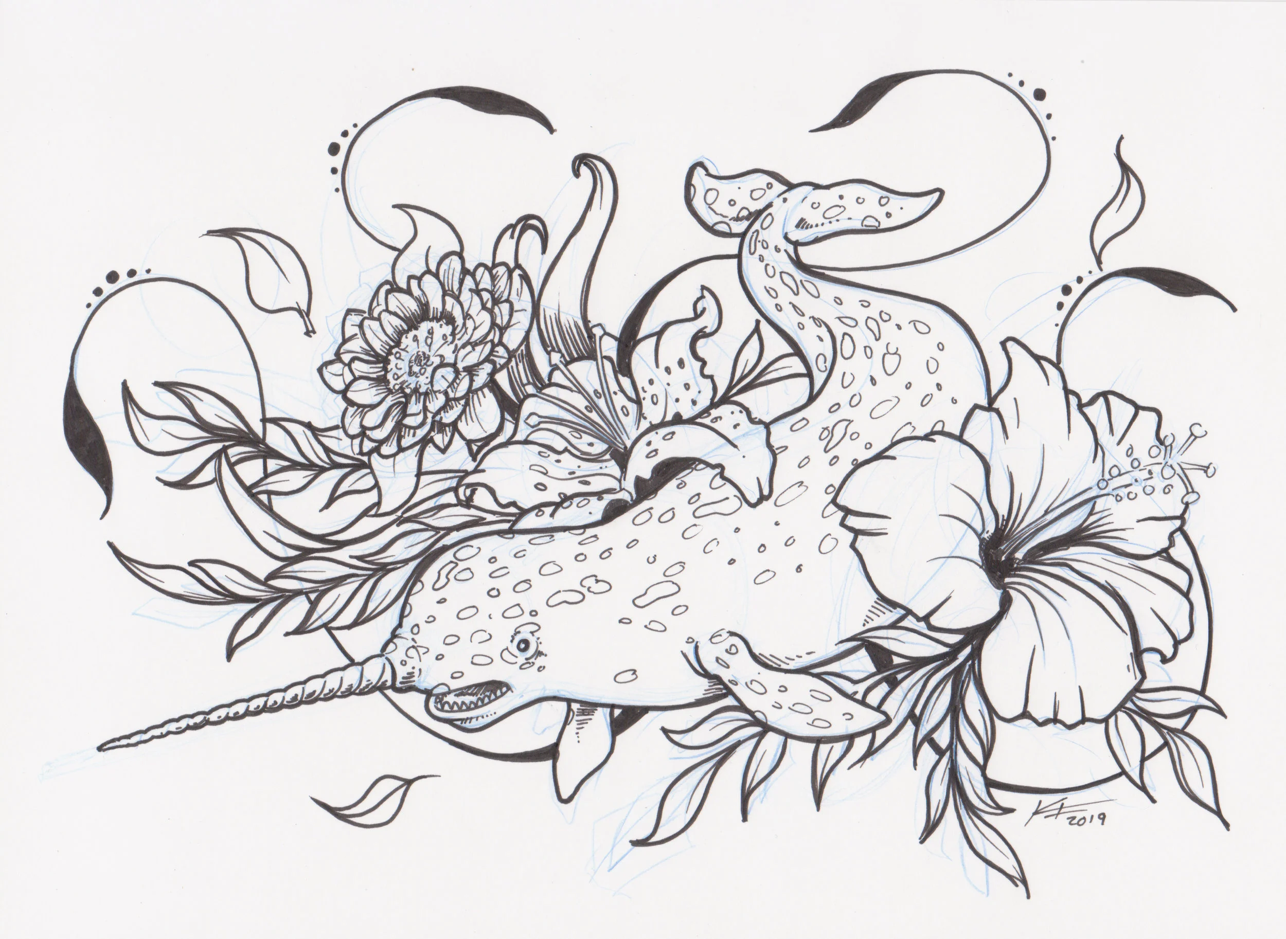 Norwhal and flowers.jpg