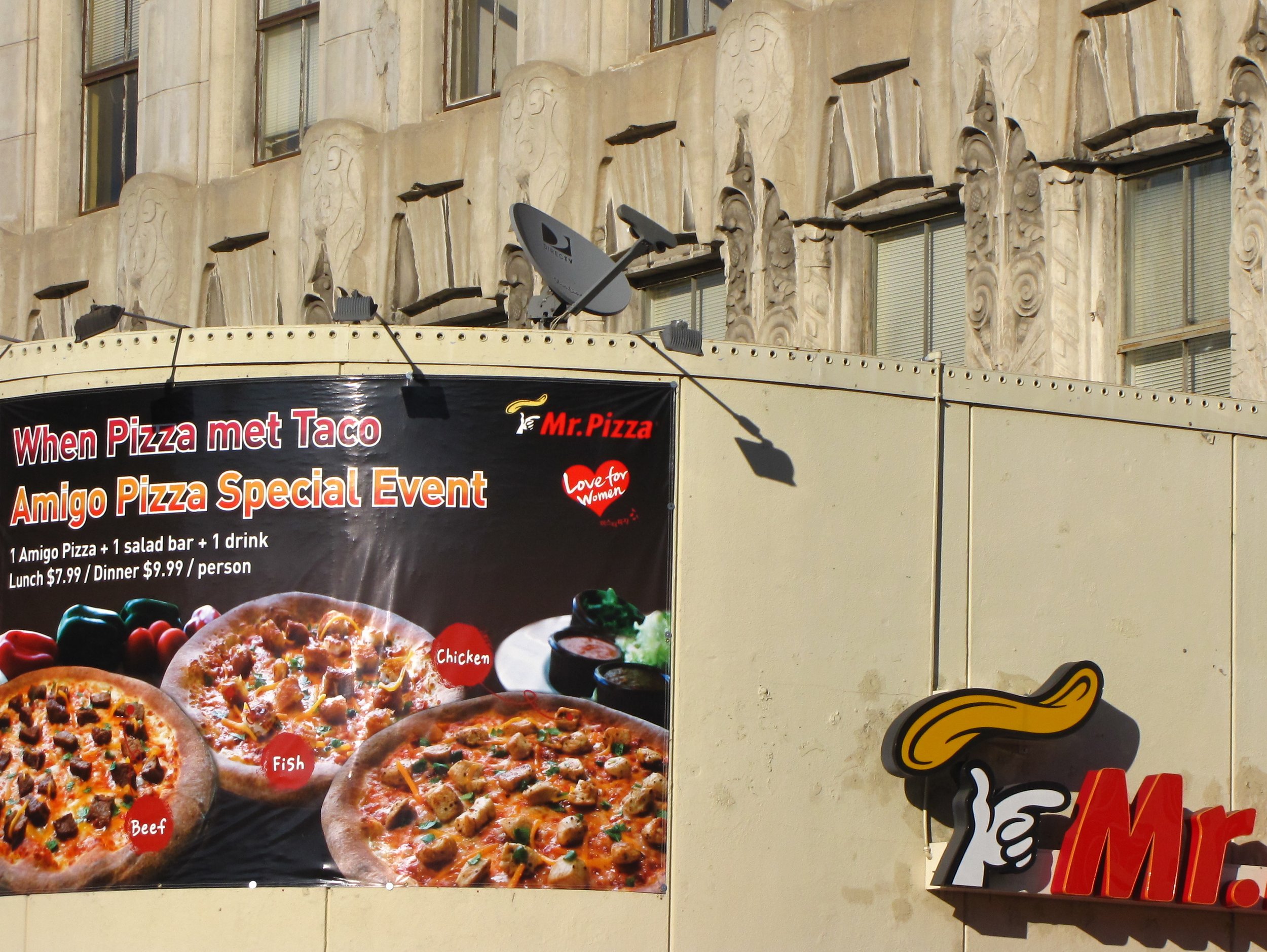 Mr. Pizza Poster in Koreatown