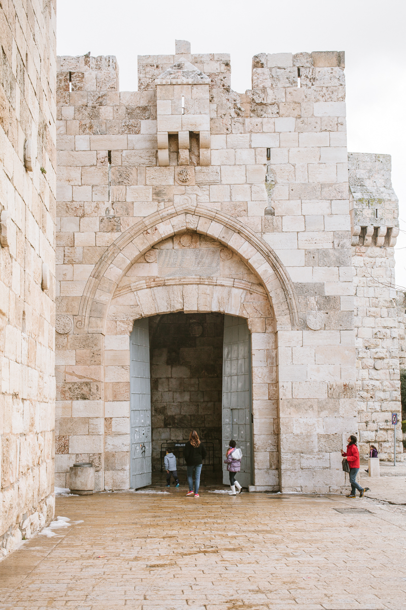  The Jaffa gate into the Old City, Jerusalem. 