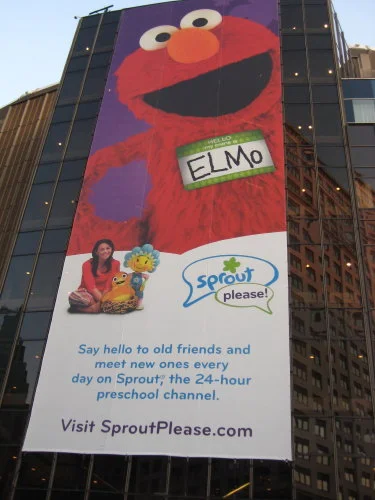 Me and Elmo hanging out at Madison Square Gardens NYC