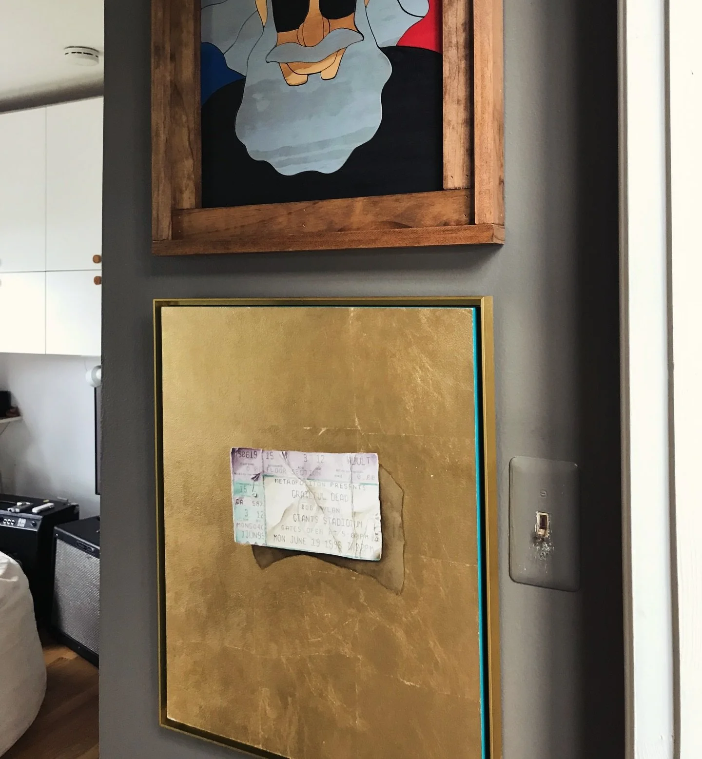 A Grateful Dead ticket on the wall, right where it belongs.
 Not in a drawer. Not in a frame you never look at. But living alongside another Dead piece, in a home that clearly gets it.

This is what collecting looks like when it&rsquo;s built around 