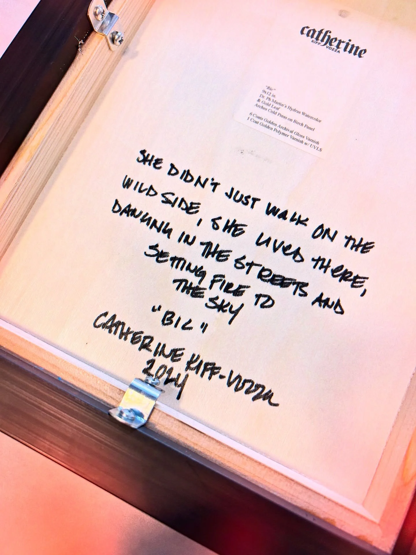 I don&rsquo;t often write anything in the back of a painting other than the usual info like its title, date, medium etc. But I had this quote tucked away for awhile, I have no idea where it came from or how I came across it (so let a girl know if you