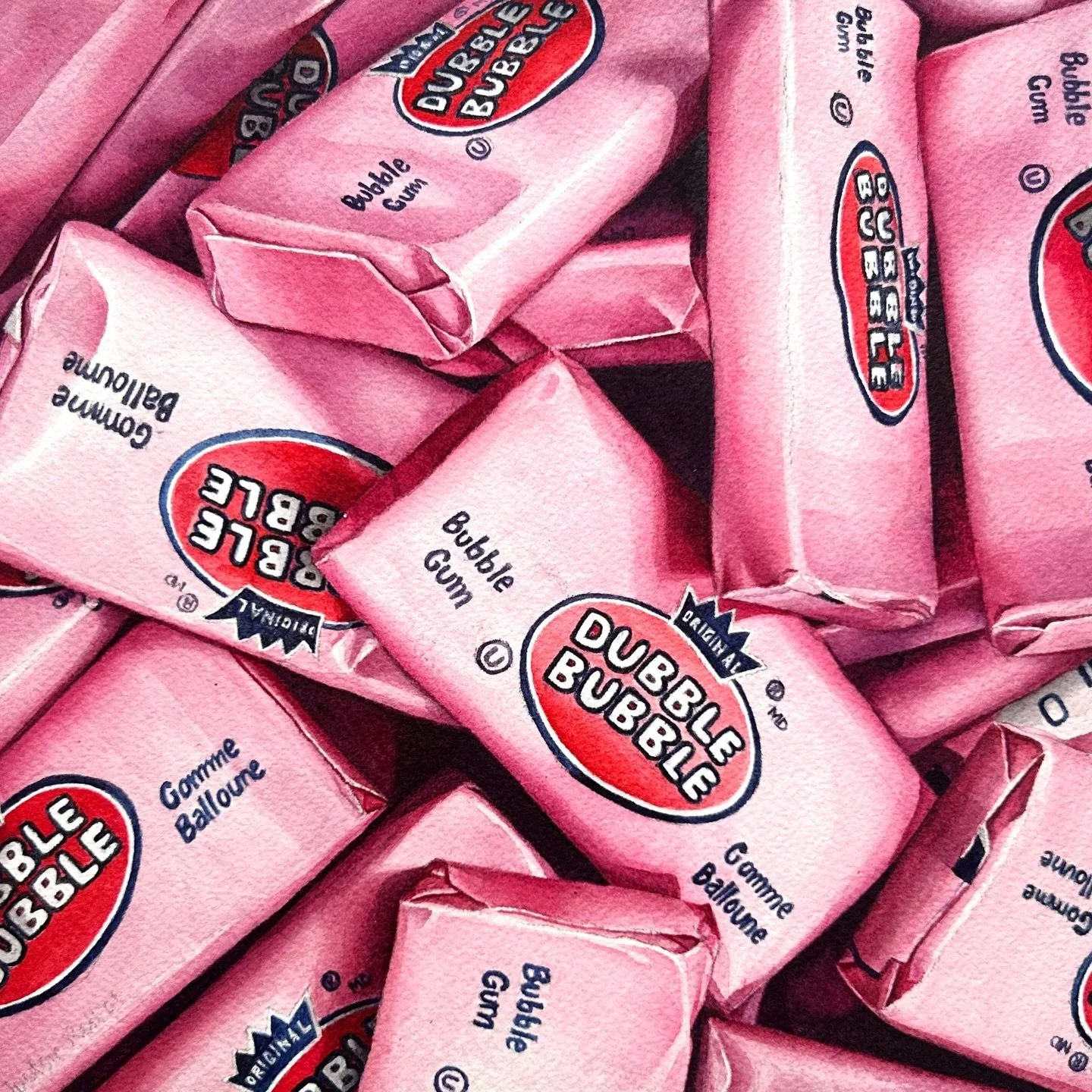 There are few things that make me happy like the color pink. So pink Double Bubble hits me right in the best part of my soul. I&rsquo;m in a season of painting all the sweetness I can find&hellip;maybe I&rsquo;m trying to chase the sweet part of life