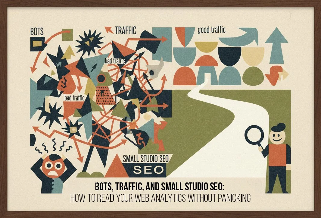 Bots, Traffic, and Small Studio SEO: How to Read Your Web Analytics Without Panicking