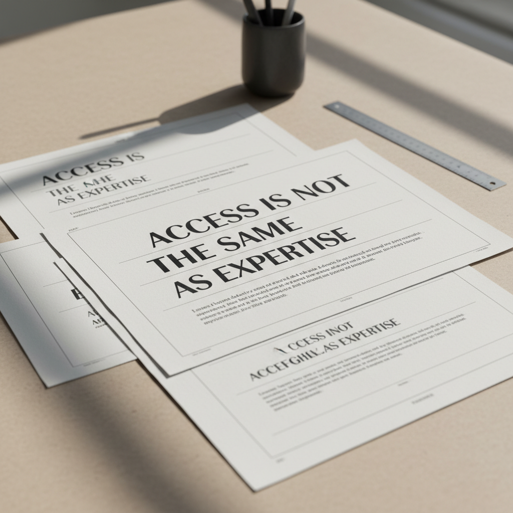 Access Is Not the Same as Expertise 