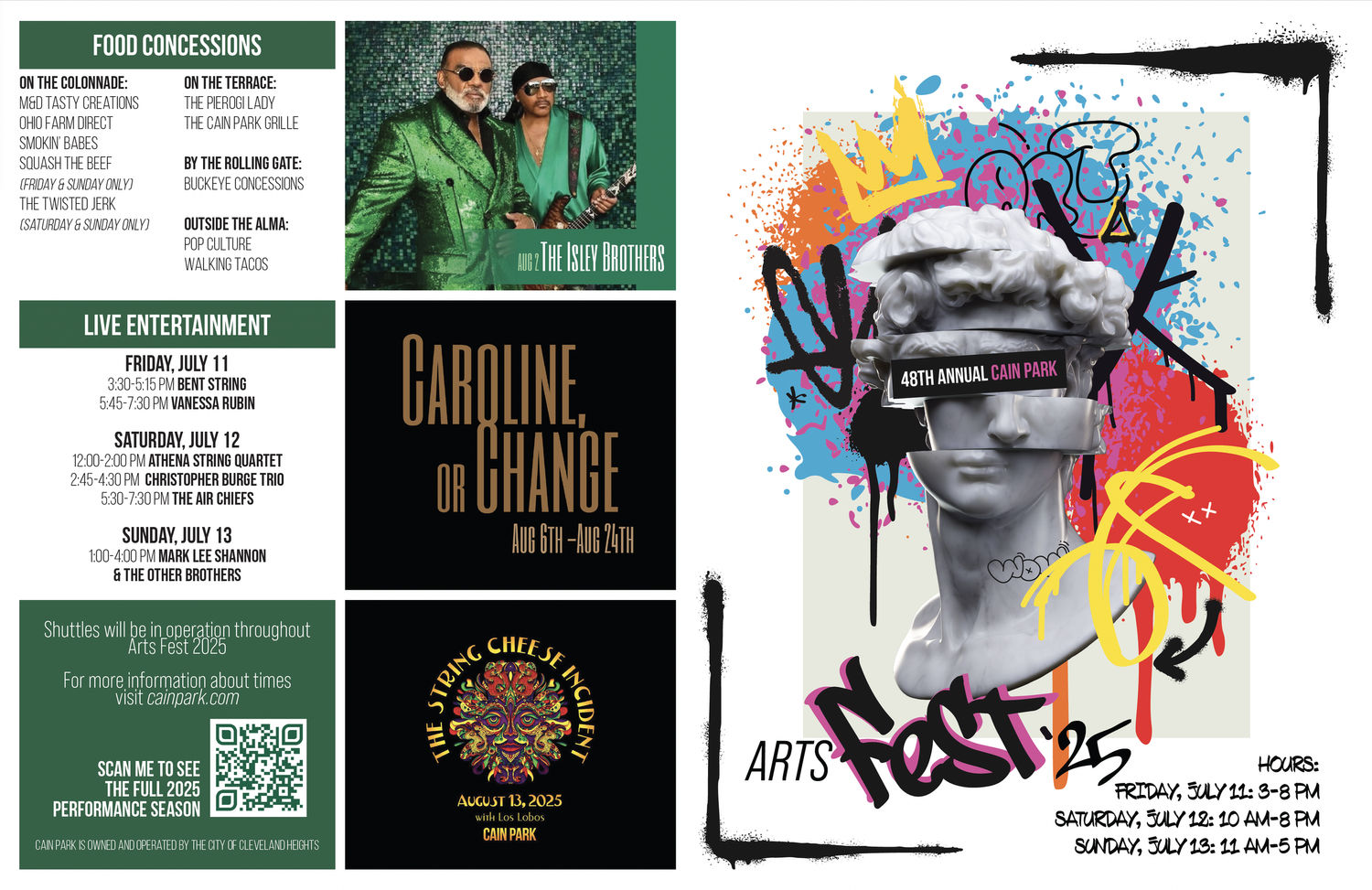 2025 Cain Park Arts Festival program and event collateral