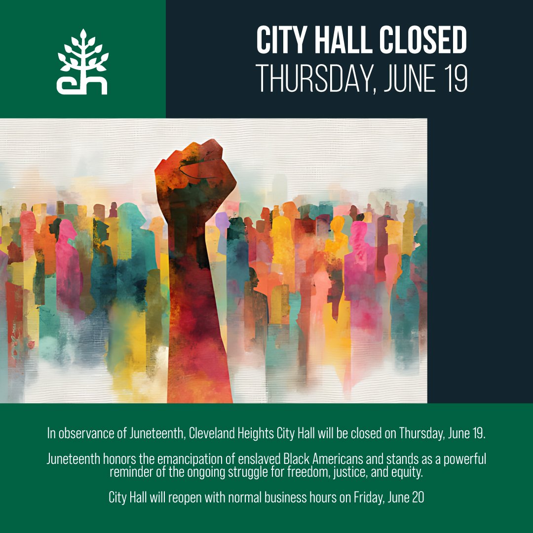 Cleveland Heights Juneteenth public information graphic