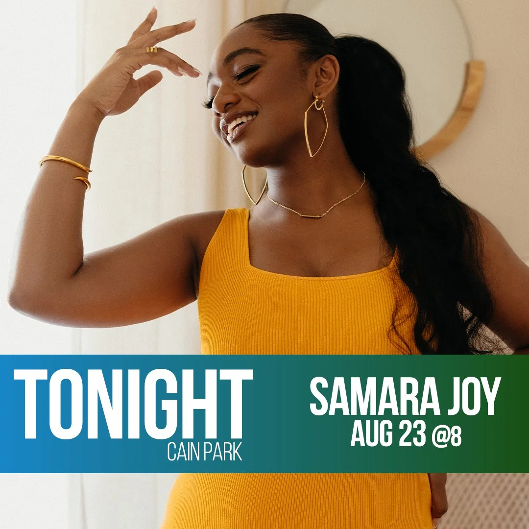 Cain Park social graphic announcing Samara Joy in the 2024 season