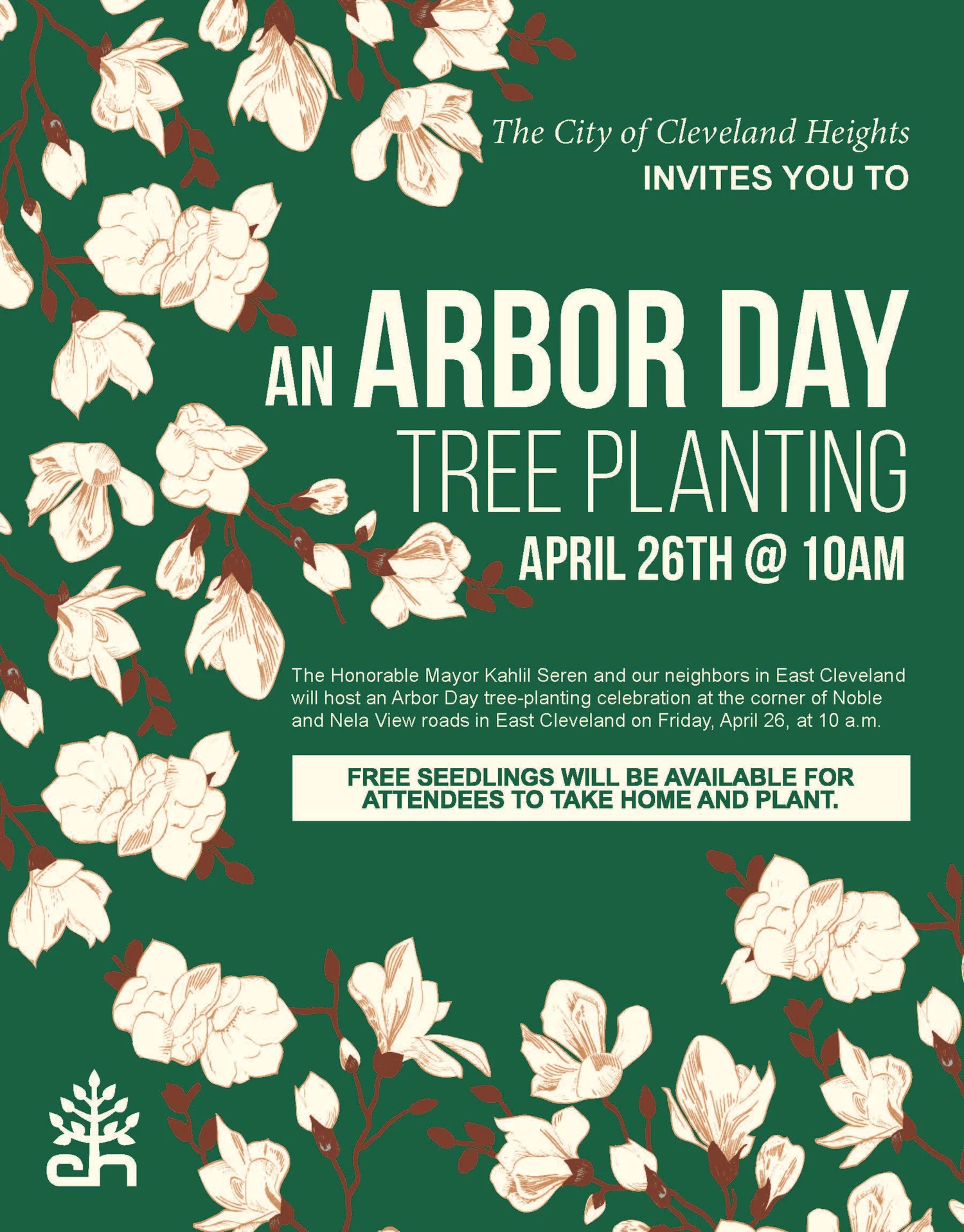 2024 Cleveland Heights Arbor Day event poster
