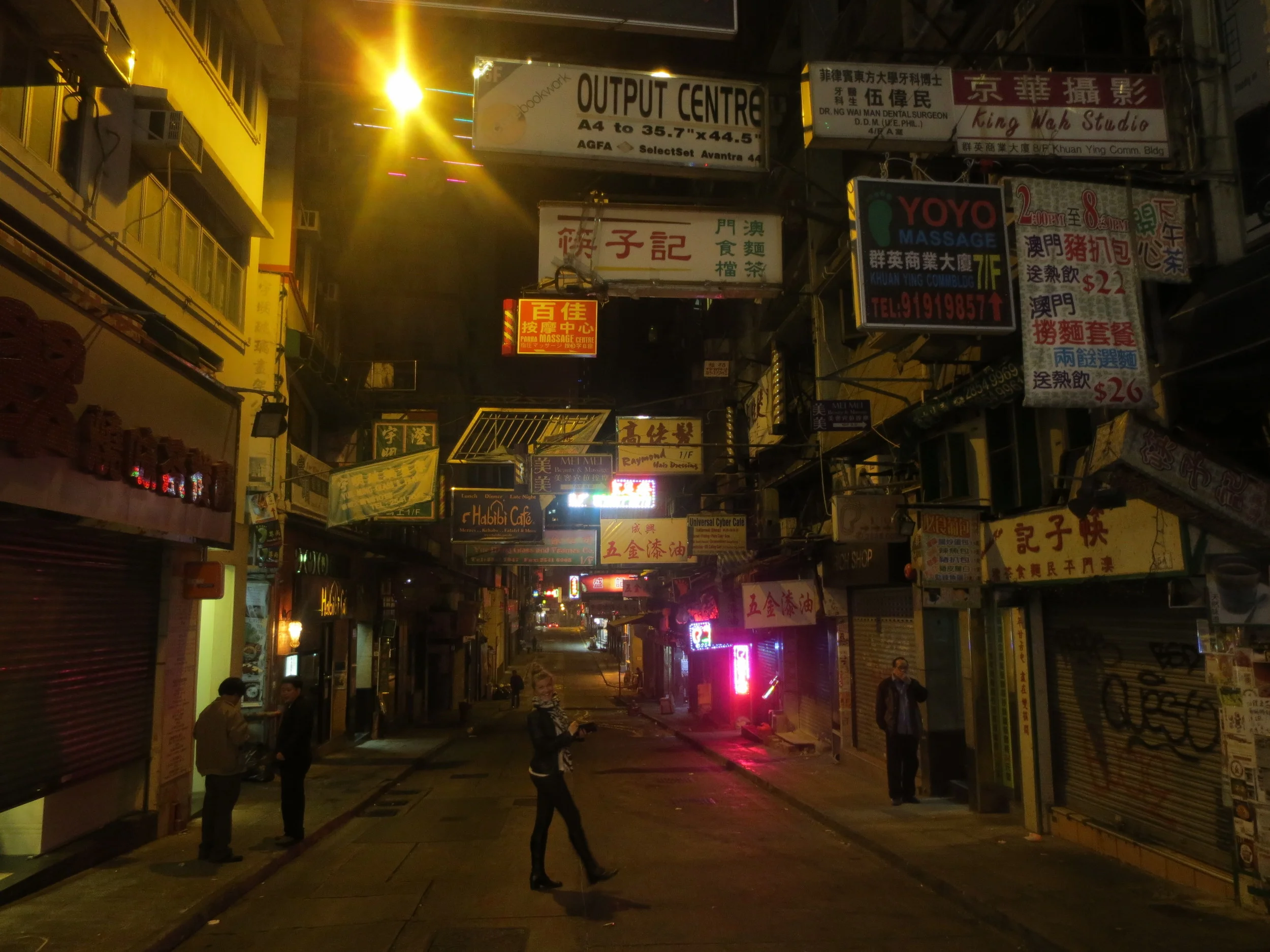 On the streets of Hong Kong.