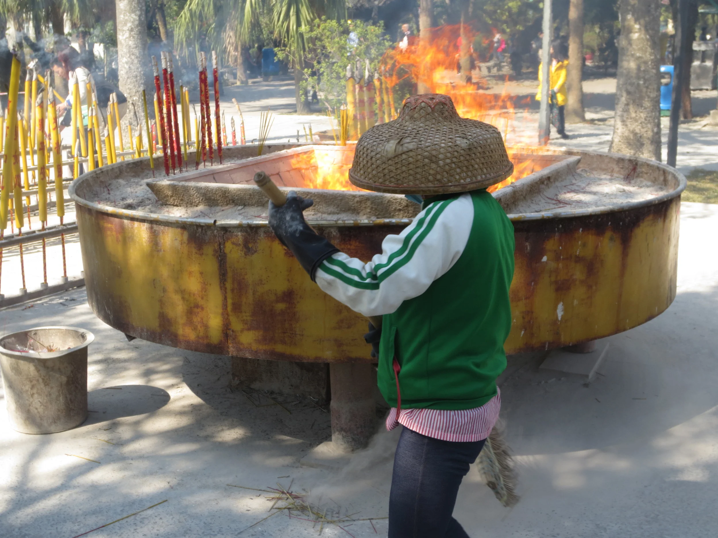 At the Po Lin Monastery.
