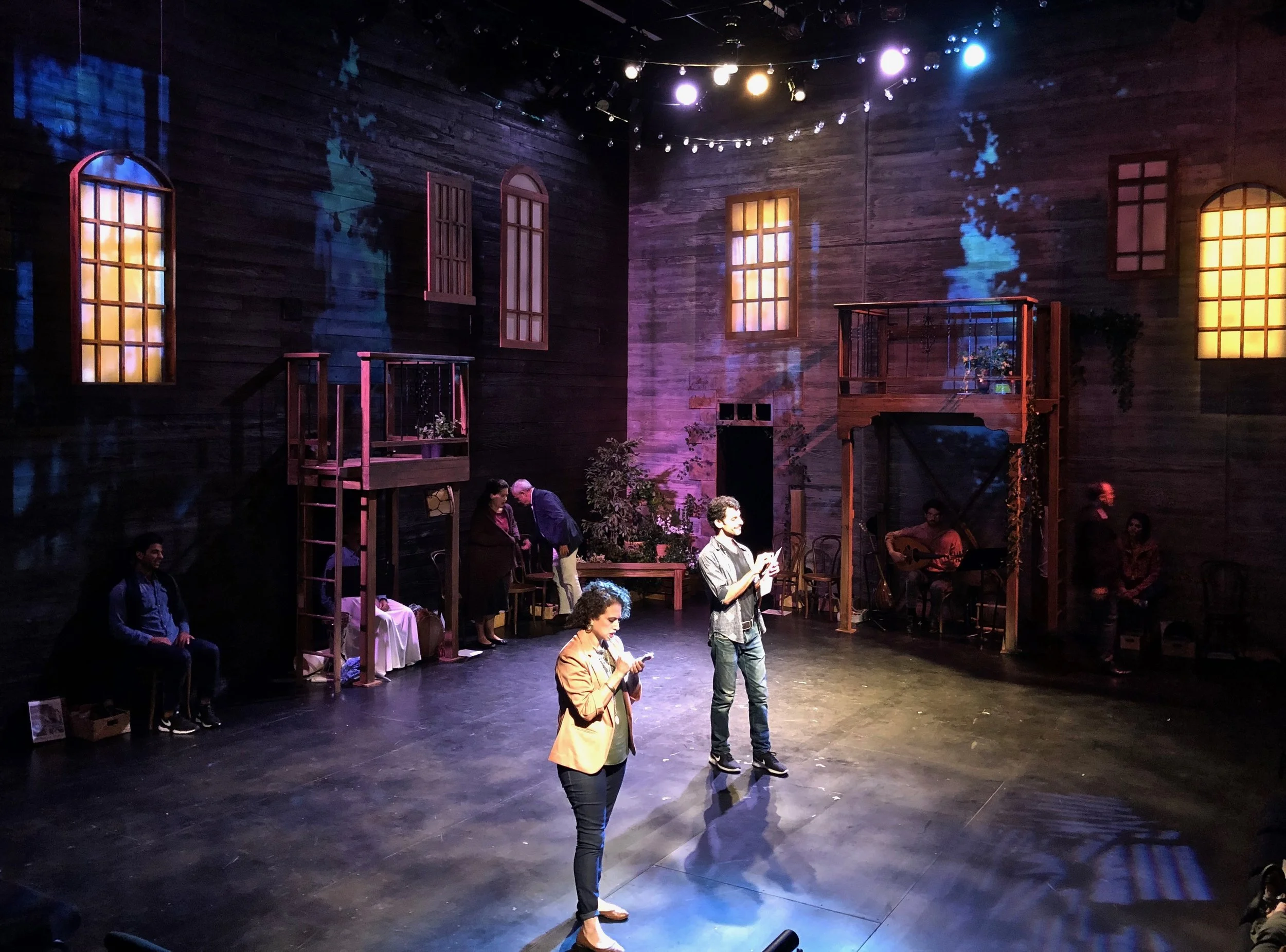 || produced by TheatreSquared | performed August 2019 at the Spring Theatre, TheatreSquared, Fayetteville, AR | devised & directed by Kholoud Sawaf | scenic design by Kimberley Powers Wilkinson | costume design by Sam Burrow | lighting design by Emily Clarkson | media design by Megan Reilly ||