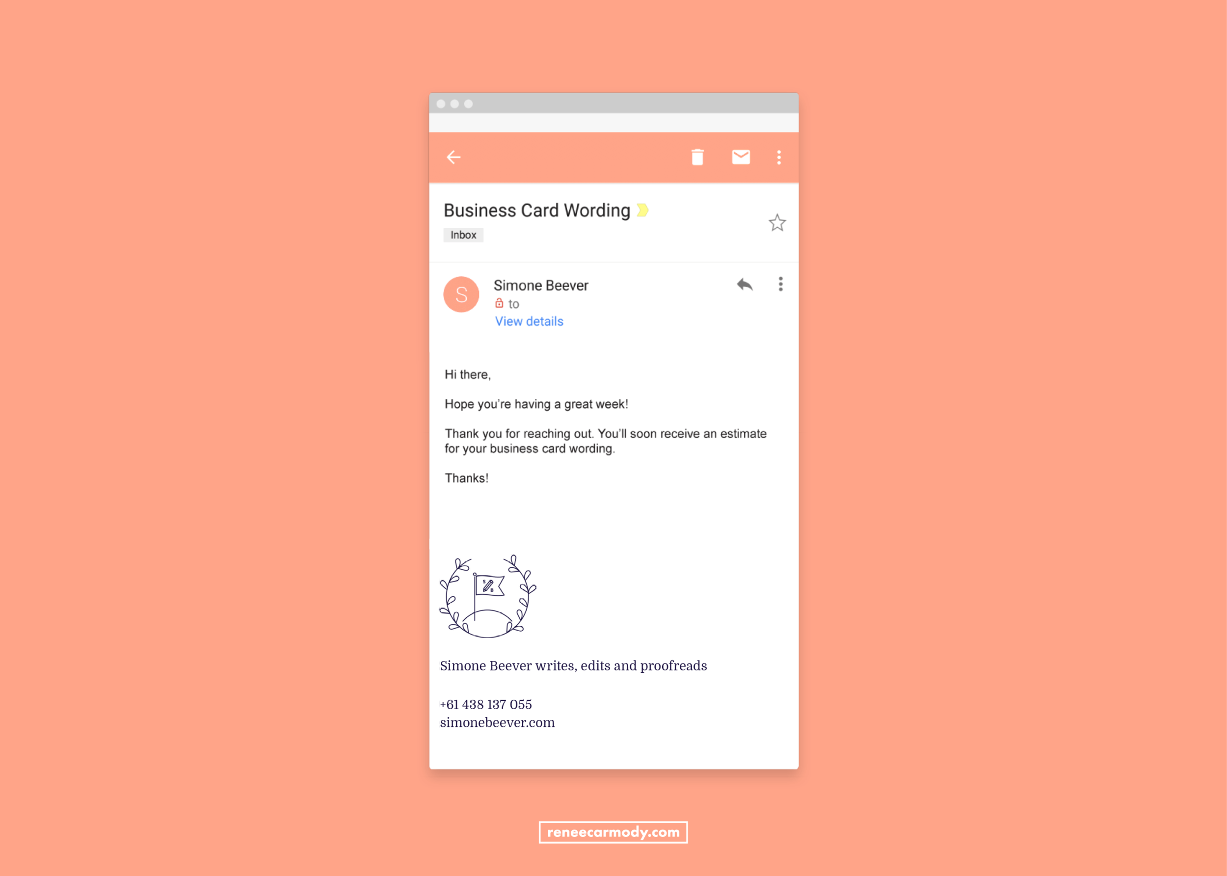 Brand and email newsletter template design for UX Gatherings by Renée Carmody Design.