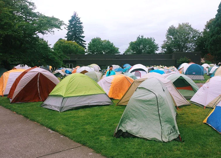 Tent city.