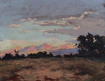 Karoo Scene Oil on board 19cm x 25cm Collector 14