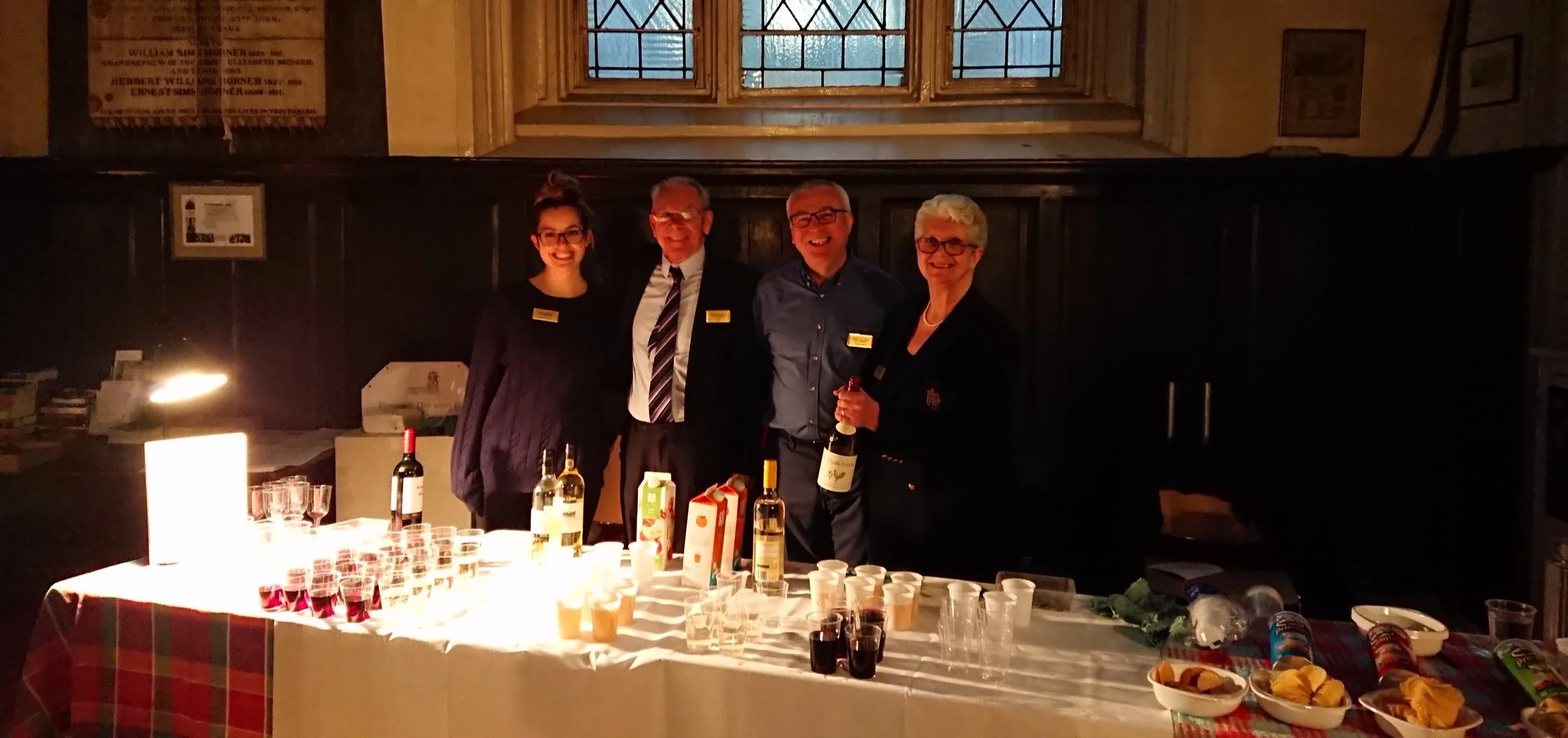 Concert managers rachel and carol with star ambassadors david and nigel