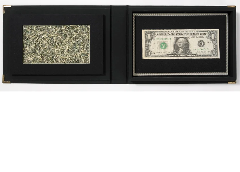   Rednet Lagel Si Eton. My first cut up dollar bill  