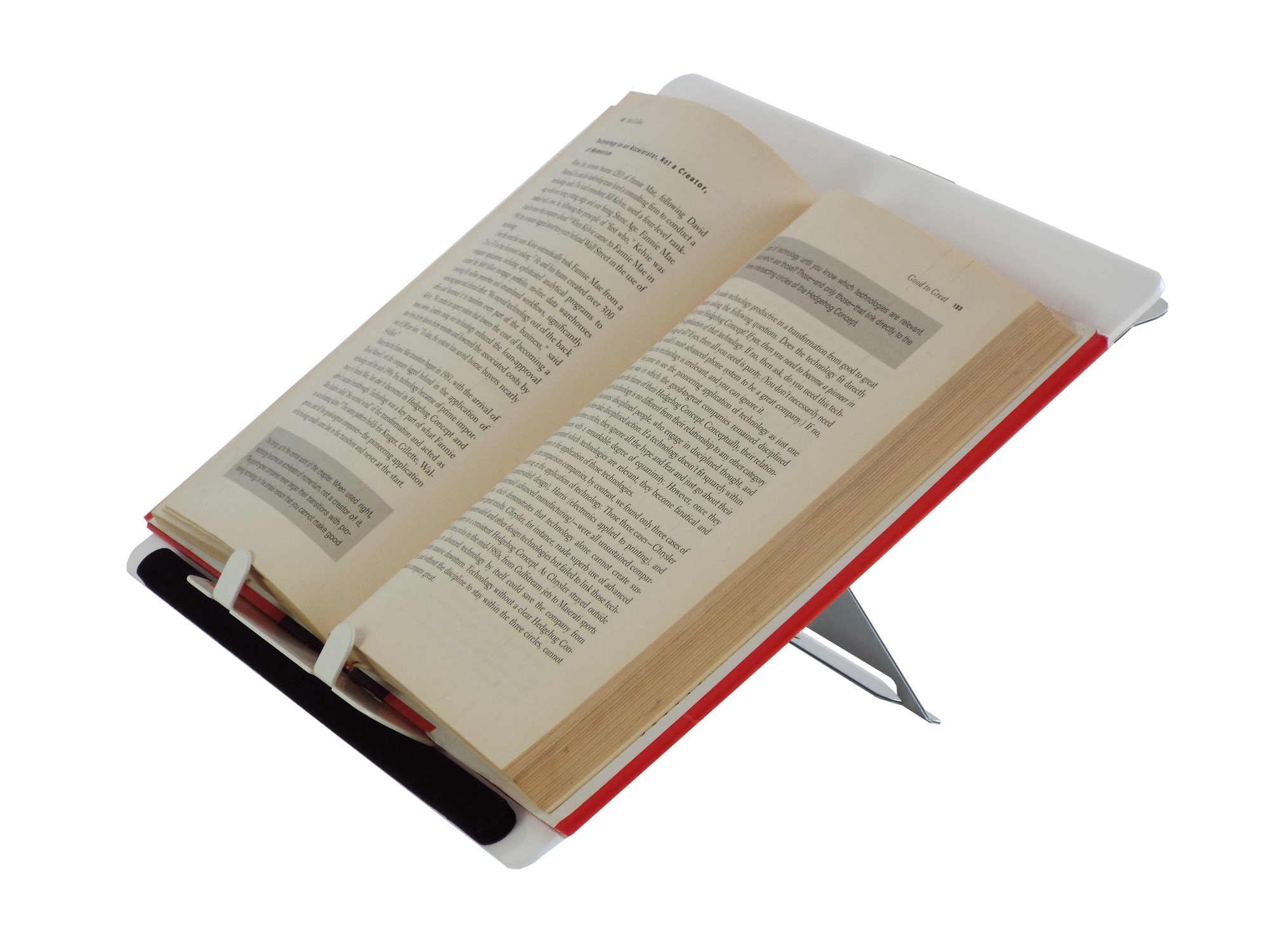  Add a book holder attachment to support books 