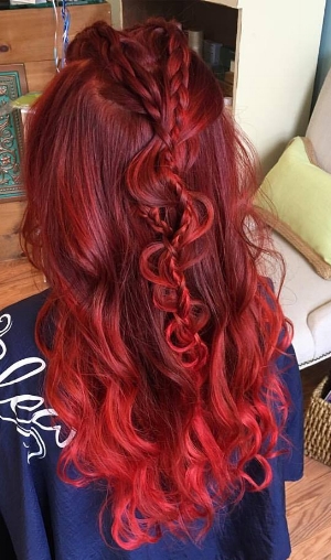Ravishing Red color and fun styling by Courtney