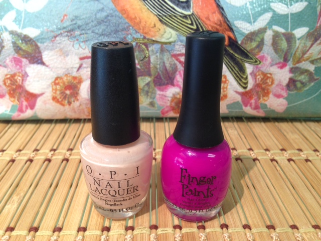 More of a natural kinda girl? Try a pretty light pink neutral on your finger nails and something more fun like a bright purple on your toes!