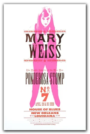 MARY WEISS Ponderosa Stomp 2008 Poster — Pioneer House