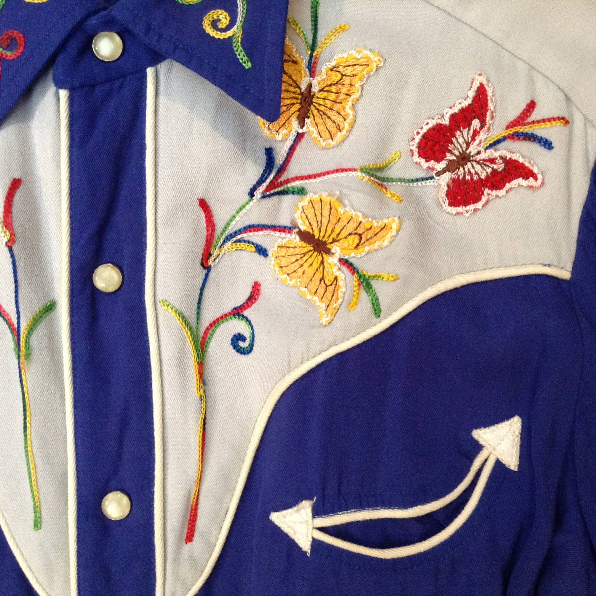Royal Blue Butterfly Shirt — Pioneer House