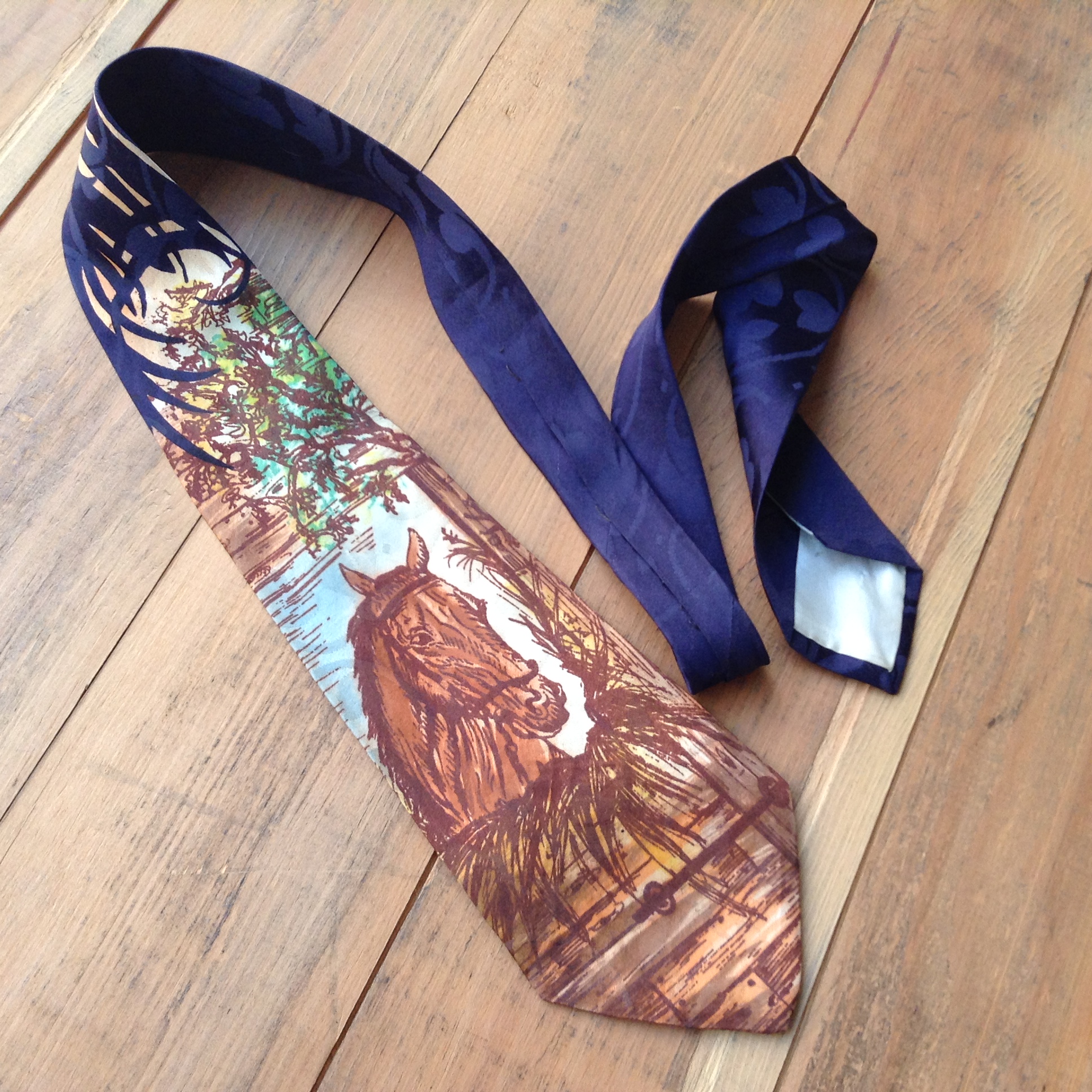 1940s Country Horse Necktie