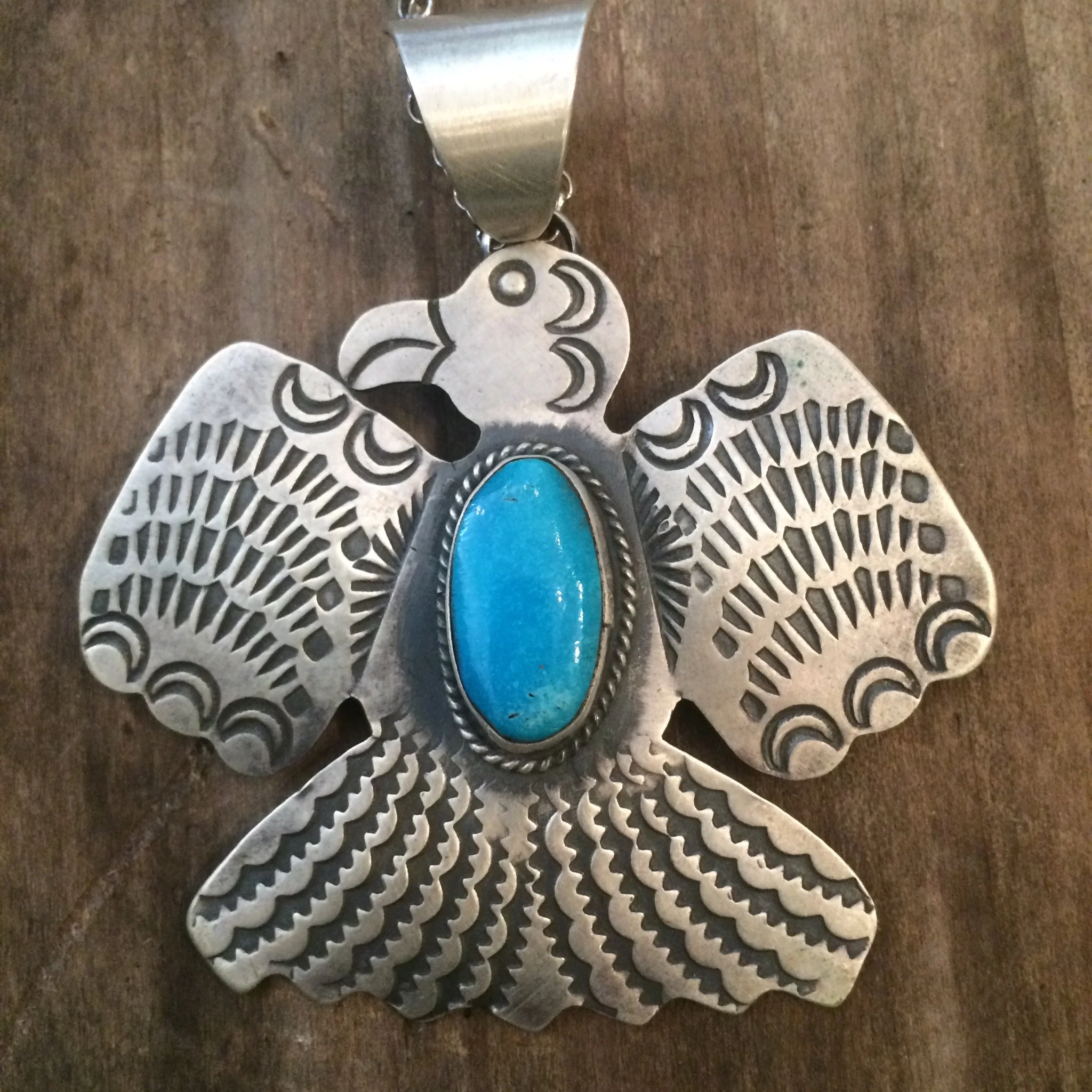 Sleeping Beauty Turquoise Eagle Necklace