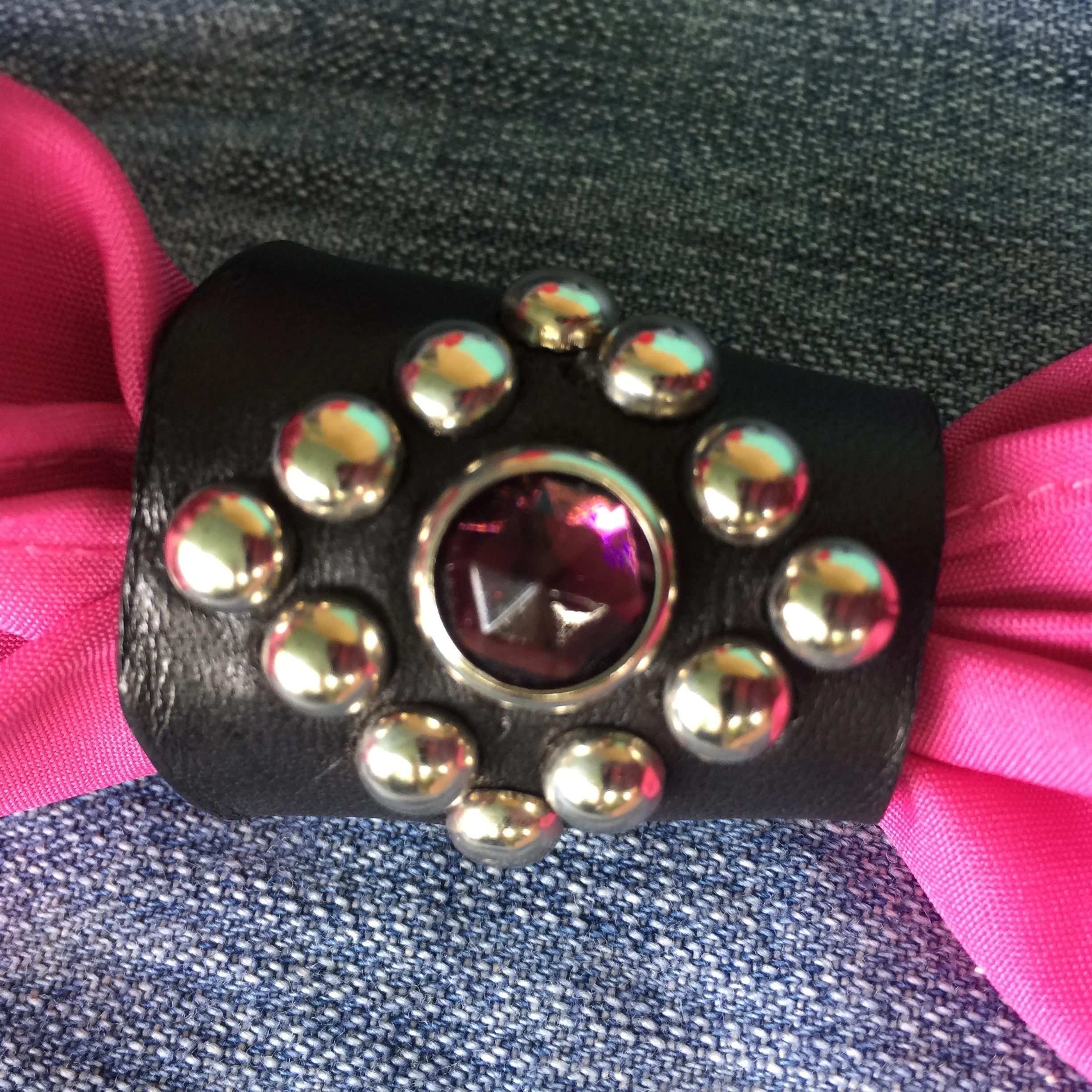 PURPLE JEWEL SCARF SLIDE