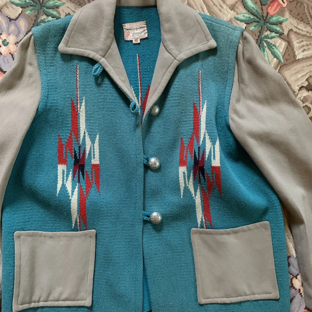 Vintage Chimayo Blue Coat — Pioneer House