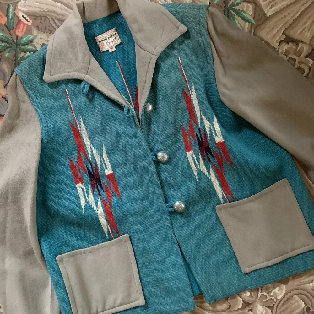 Vintage Chimayo Blue Coat — Pioneer House