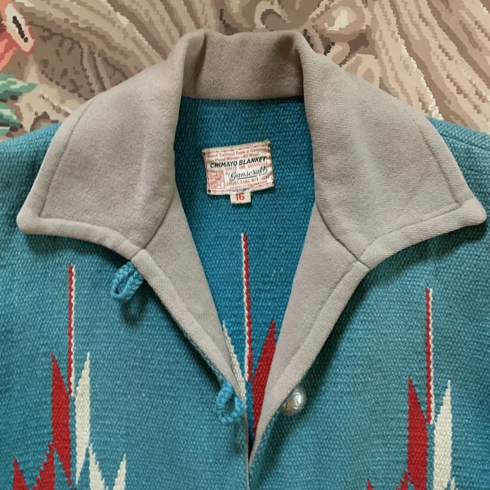 Vintage Chimayo Blue Coat — Pioneer House