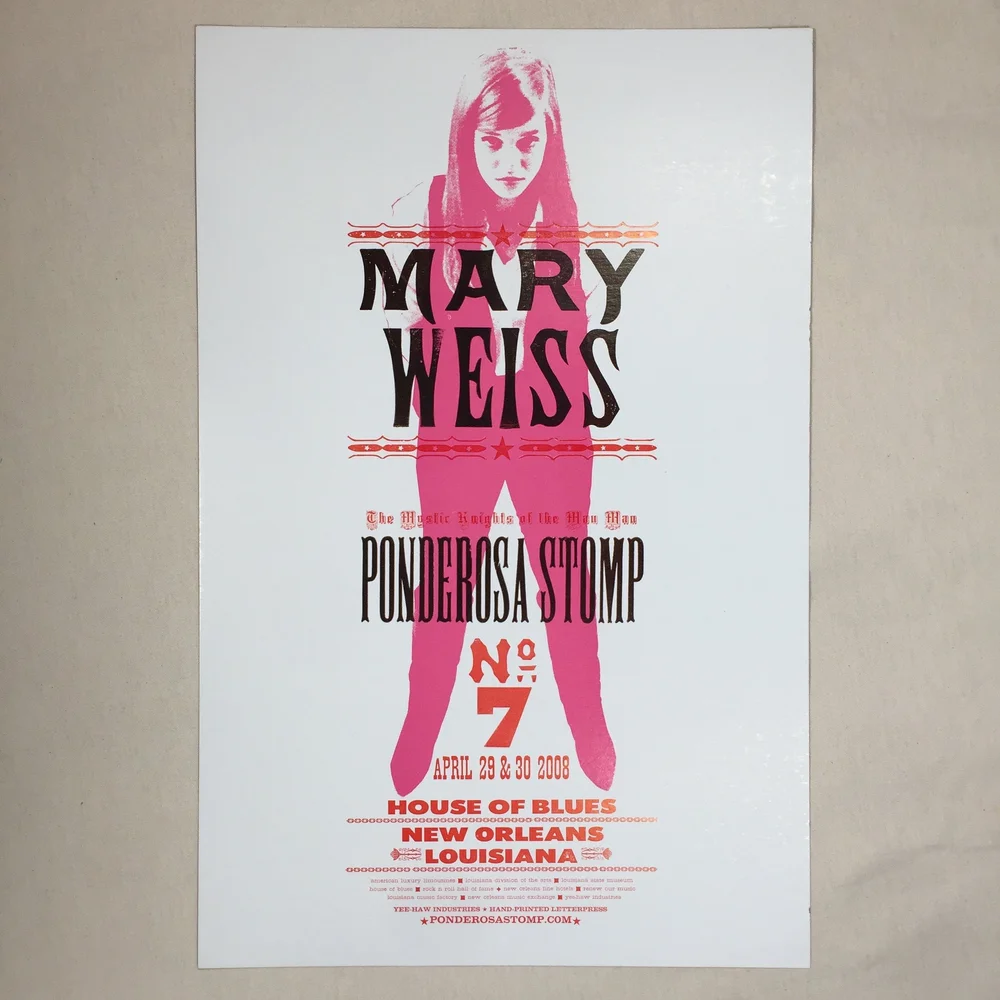 MARY WEISS Ponderosa Stomp 2008 Poster — Pioneer House