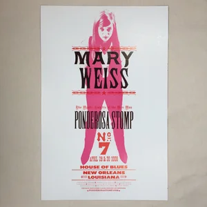 ケイトモス　wrong works ウロングロックス ポスター　ナンバリング MARY WEISS Ponderosa Stomp 2008 Poster — Pioneer House