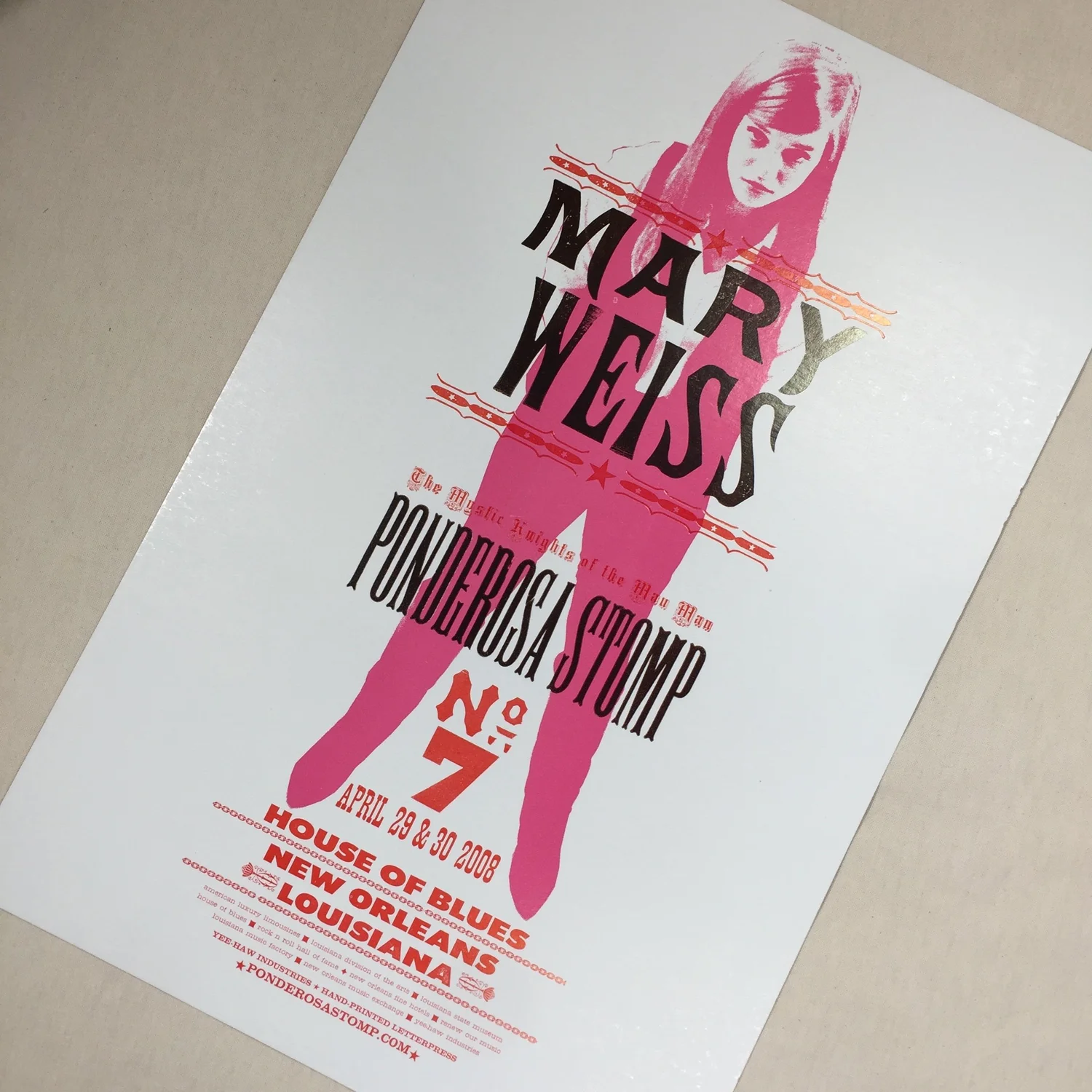 MARY WEISS Ponderosa Stomp 2008 Poster — Pioneer House