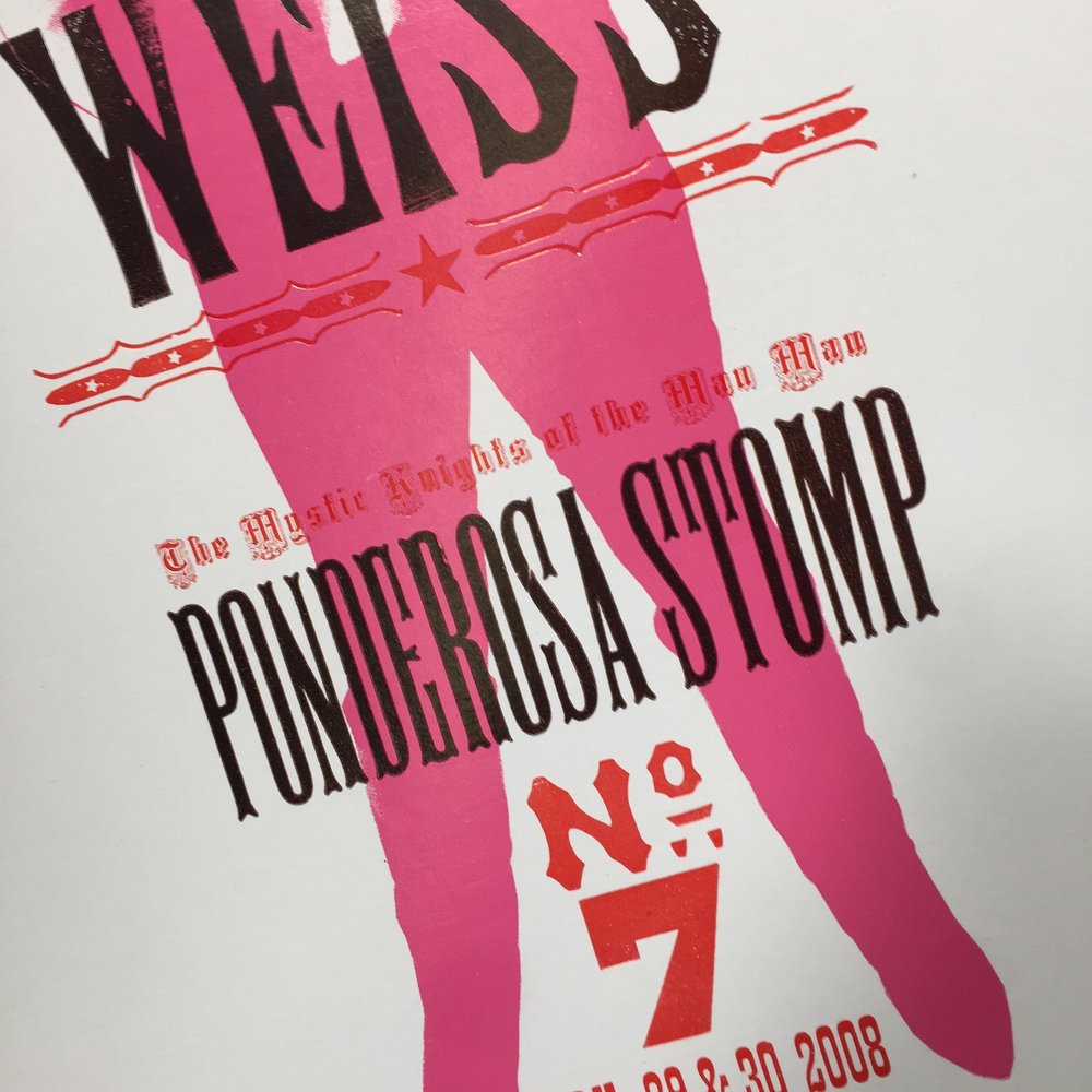 MARY WEISS Ponderosa Stomp 2008 Poster — Pioneer House
