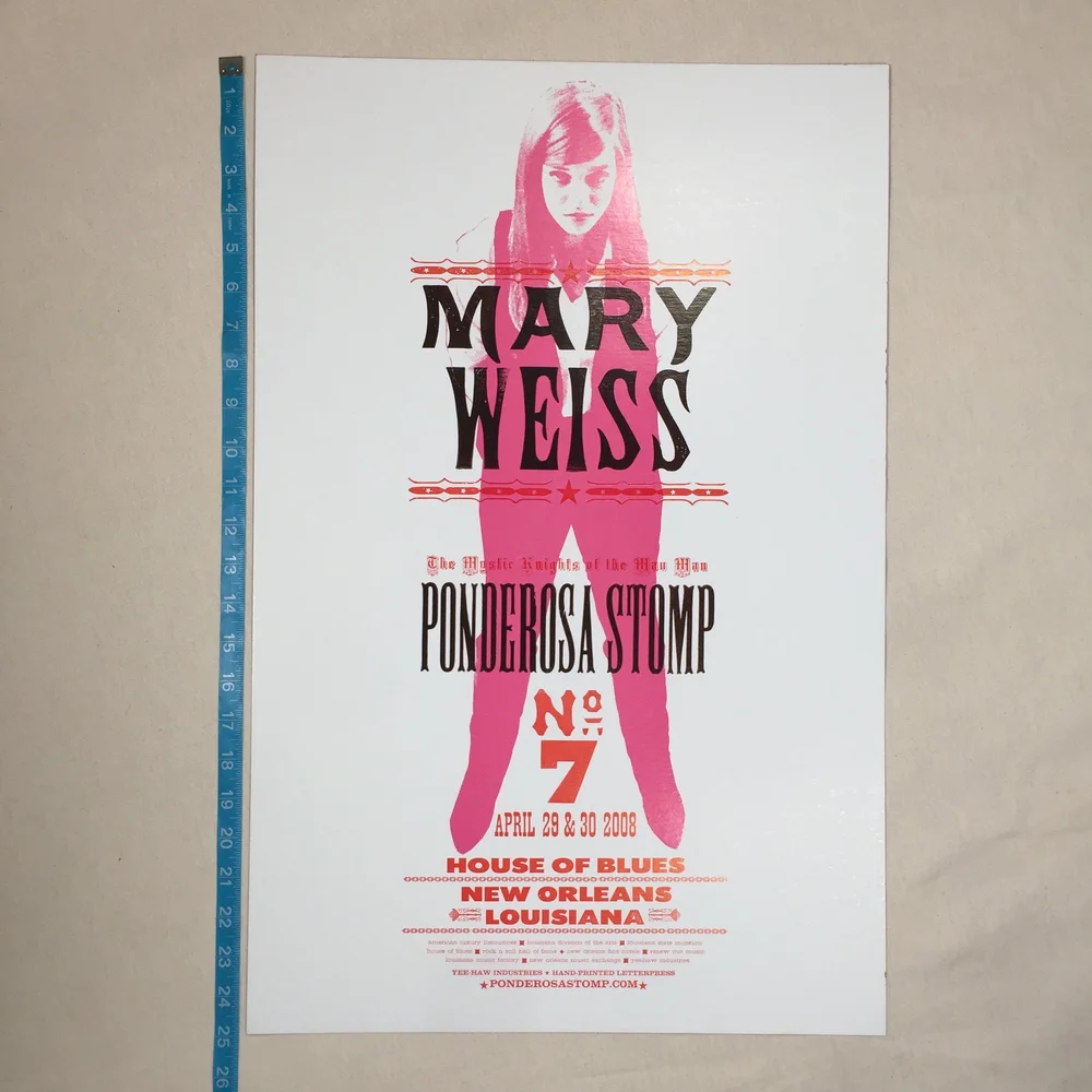 MARY WEISS Ponderosa Stomp 2008 Poster — Pioneer House