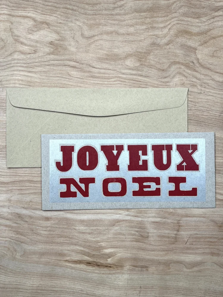 JOYEUX NOEL Red & Silver Card 8pack — Pioneer House