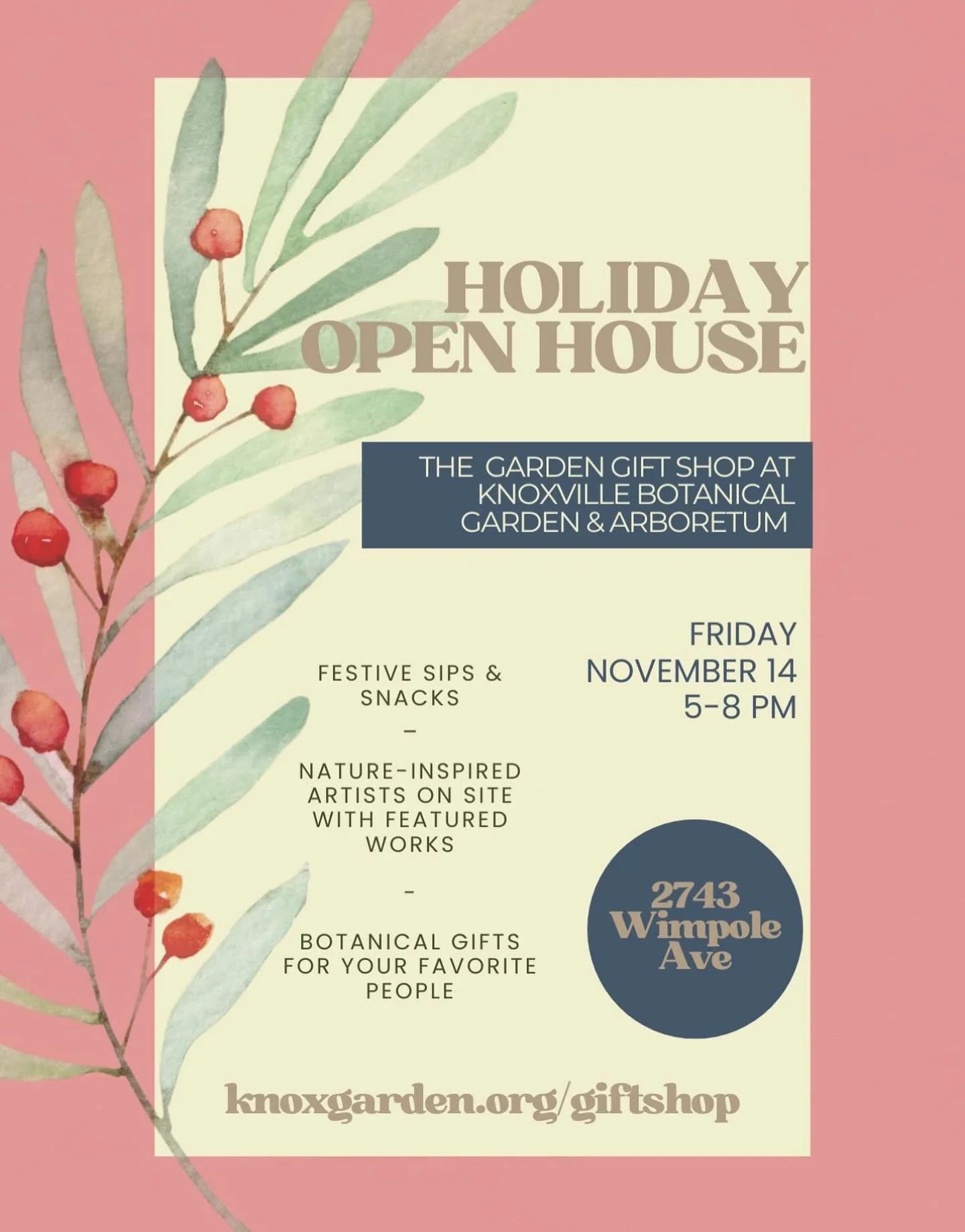 Friday evening 5-8 - come out and visit with local artists @knoxgarden 🍃🍃🍃