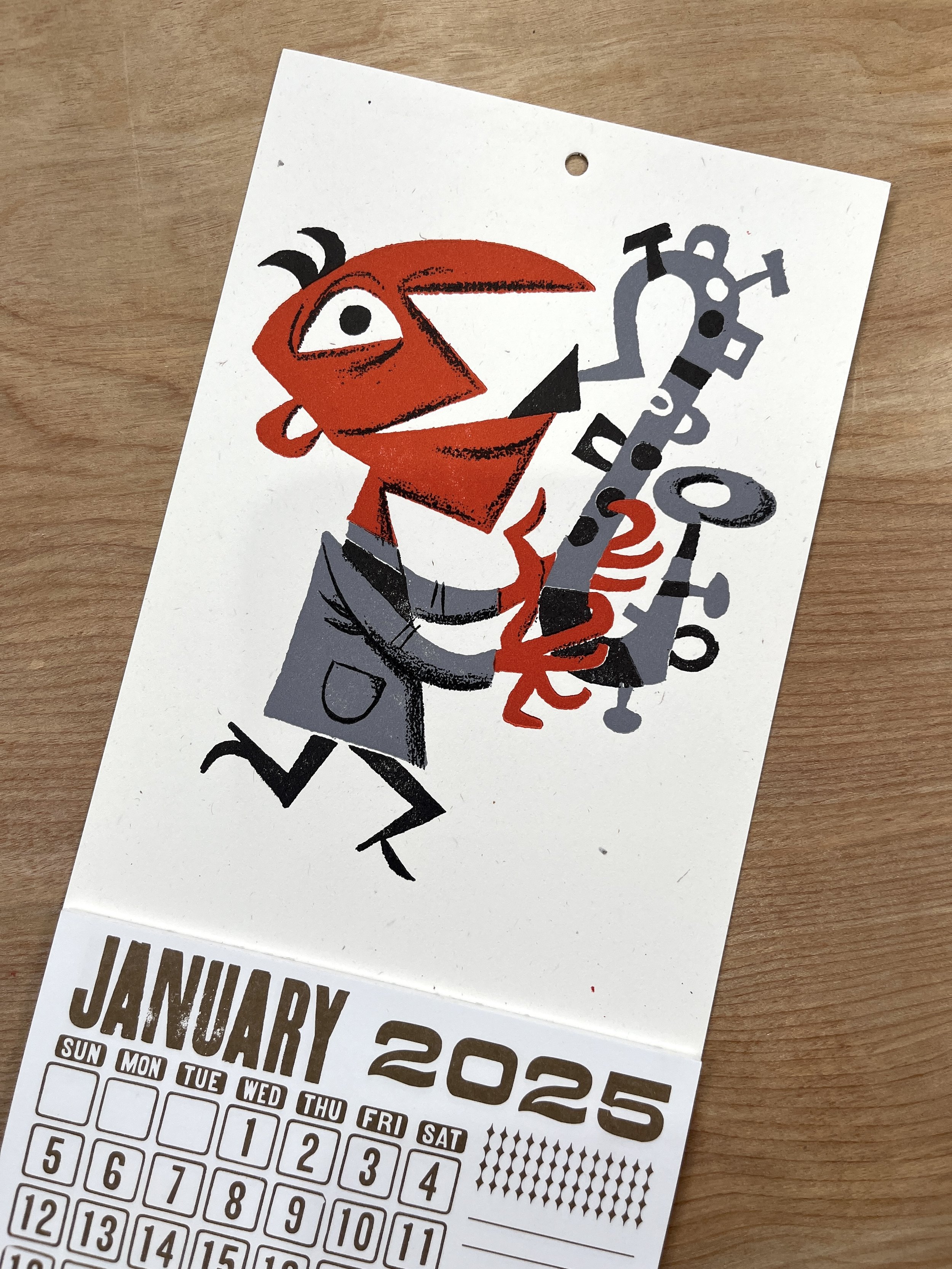 Jim Flora SAX PLAYER 2025 Calendar