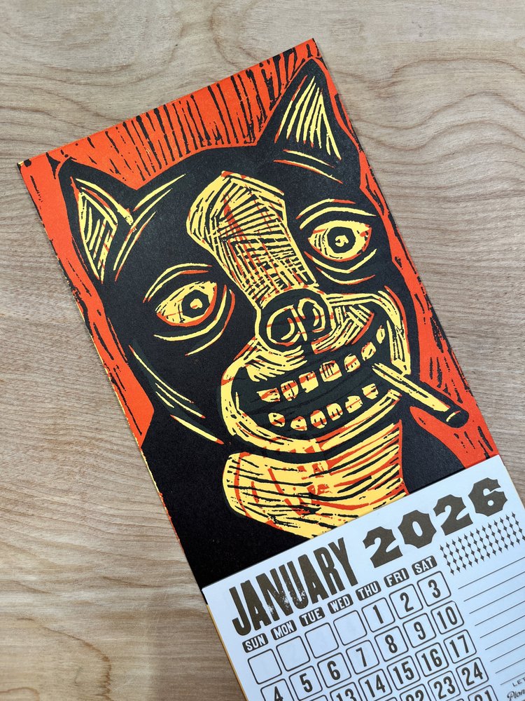 cigarette calendar SMOKING DOG 2026 Calendar — Pioneer House